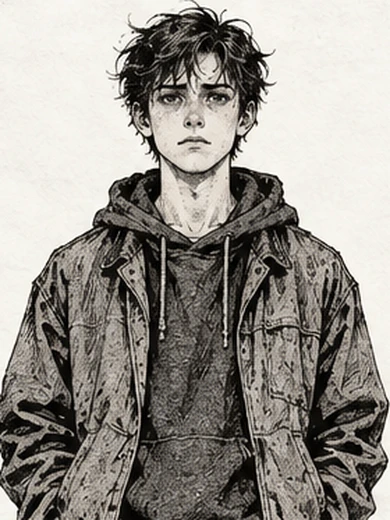 Portrait study of Joaquin, sixteen, watchful and responsible